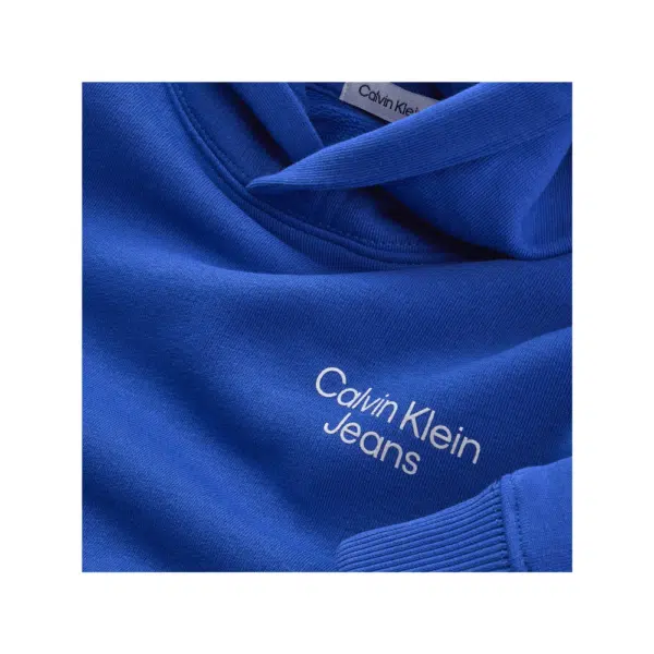 Calvin Klein jeans kids bright blue hoodie close up