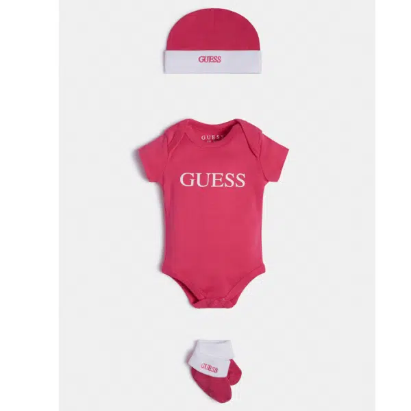 Guess dark pink baby set