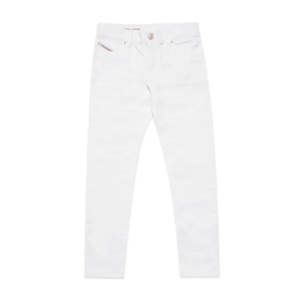 Diesel boys white jeans front view