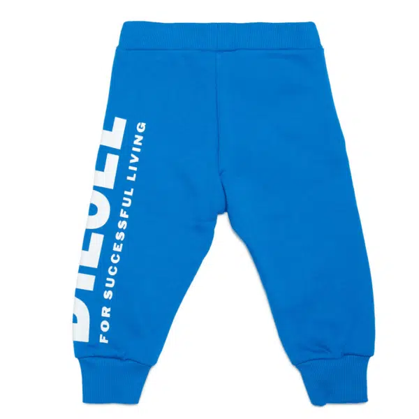 Diesel boys bright blue tracksuit bottoms with large logo