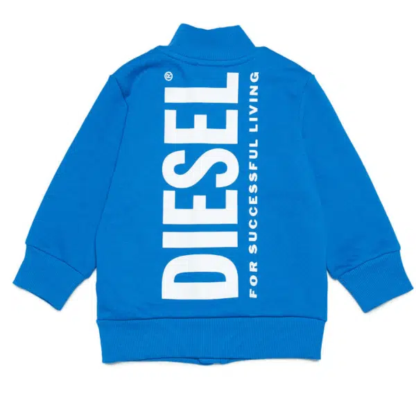 Diesel boys bright blue zipper with white logo