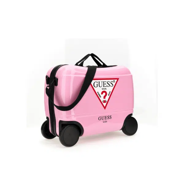 Guess kids pink hard pull suitcase