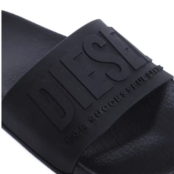 Diesel boys black sliders side view