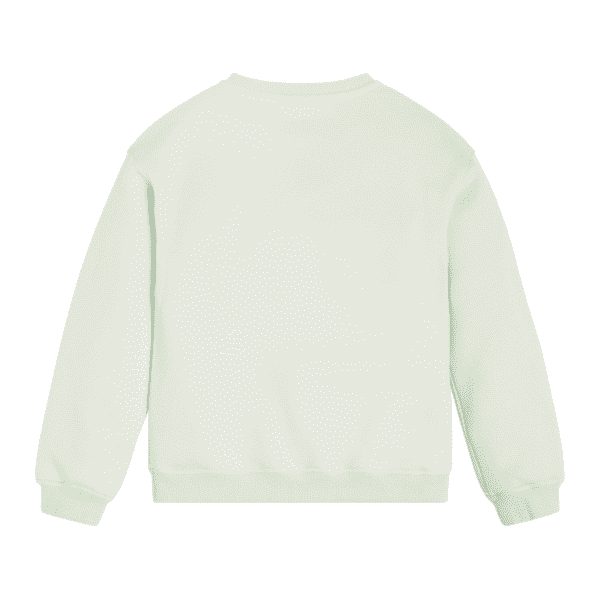 Guess pale green sweater with multi coloured logo back view