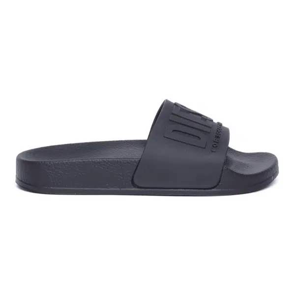 Diesel boys black sliders side view