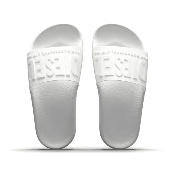 Diesel boys white sliders stood up