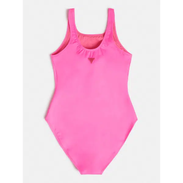 Guess bright pink girls one piece swim costume