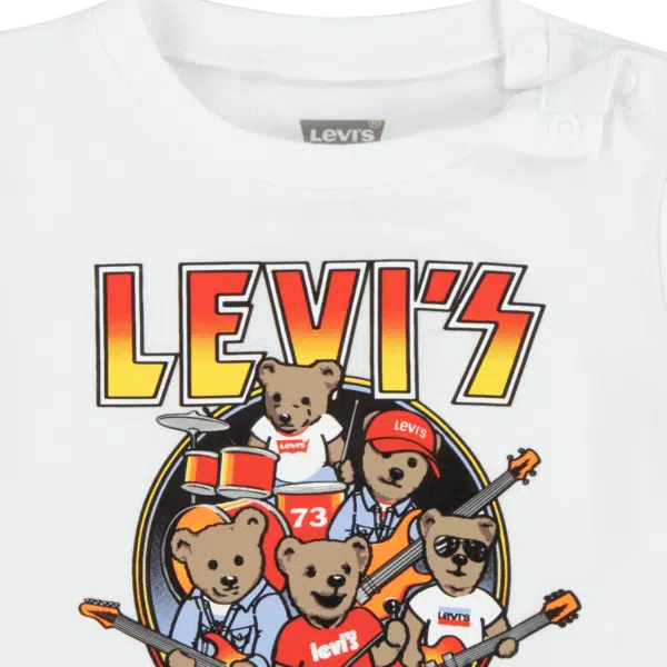 Levi's Rocks kids white tshirt close up