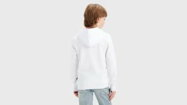 Levi's kids white hoodie back of model