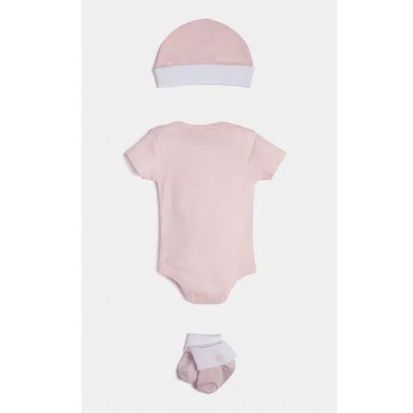 Guess pale pink baby set front view