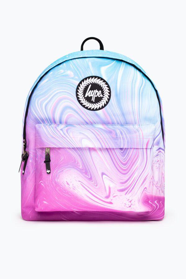 Hype Teal Purple Marble Crest Backpack - Kids Life Clothing - Children ...