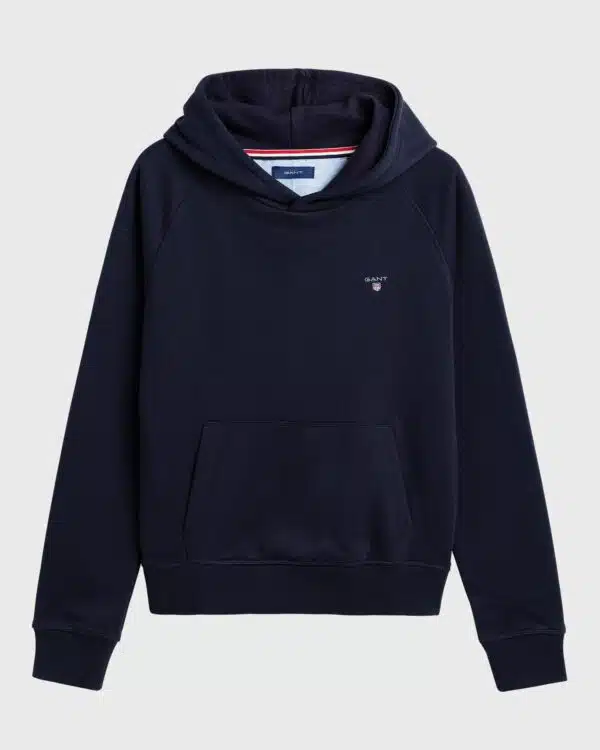 Gant navy boys hooded jumper with small logo