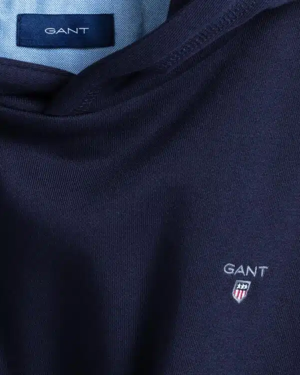 Gant navy boys hooded jumper with small logo