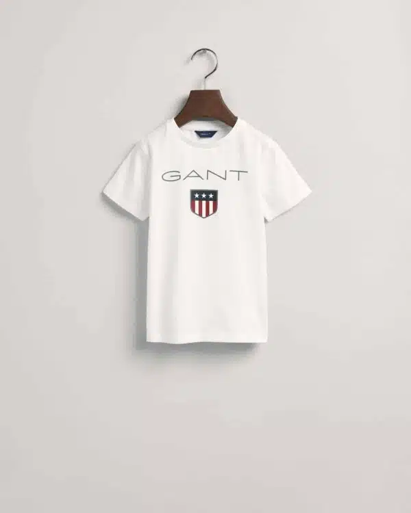 Gant white boys tshirt with logo