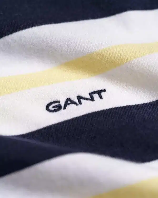 Gant navy and lemon striped boys tshirt