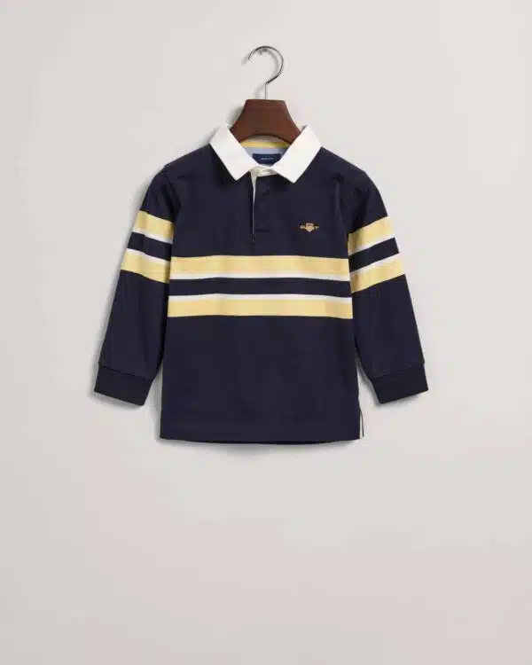 Gant navy and lemon boys polo shirt