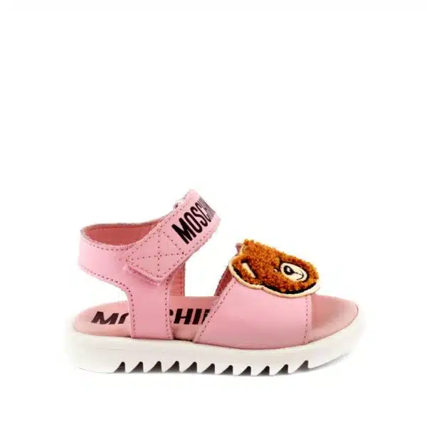 Moschino girls Teddy Bear Logo Sandals side view