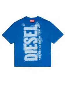 diesel blue tshirt with white logo 