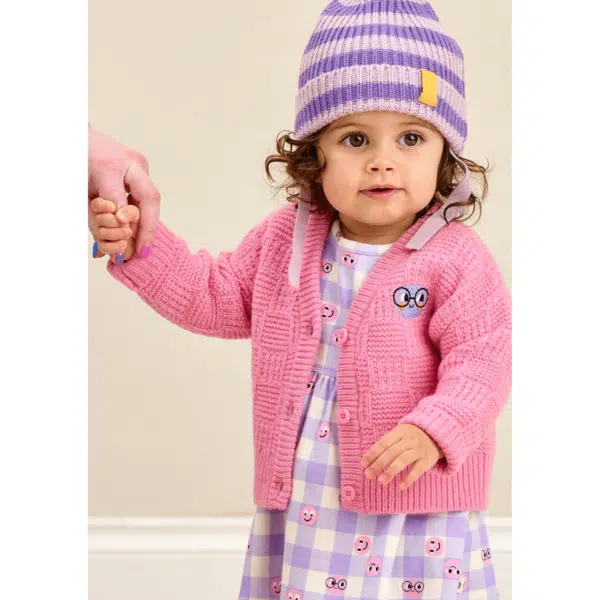 bonnie mob girls pink cardigan