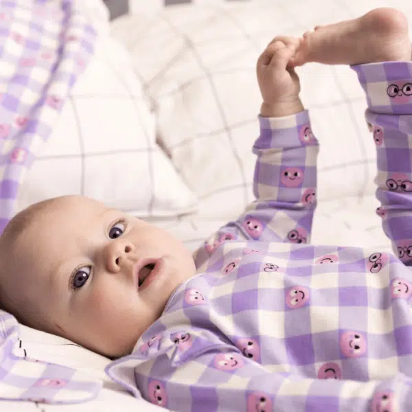 bonnie mob baby lilac tiddlywink sleep suit