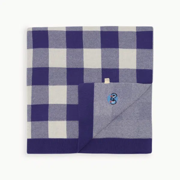 bonnie mob blue checked blanket