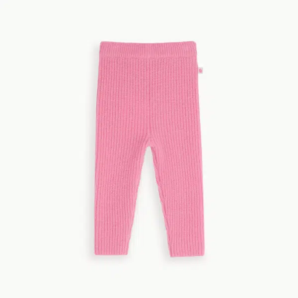 bonnie mob girls pink chunky knit leggings