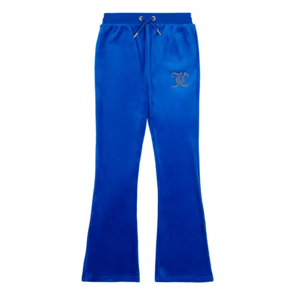 juicy couture bright blue diamante velour bootcut bottoms