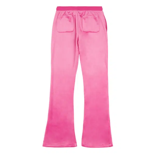 juicy couture girls pink velour bootcut trousers