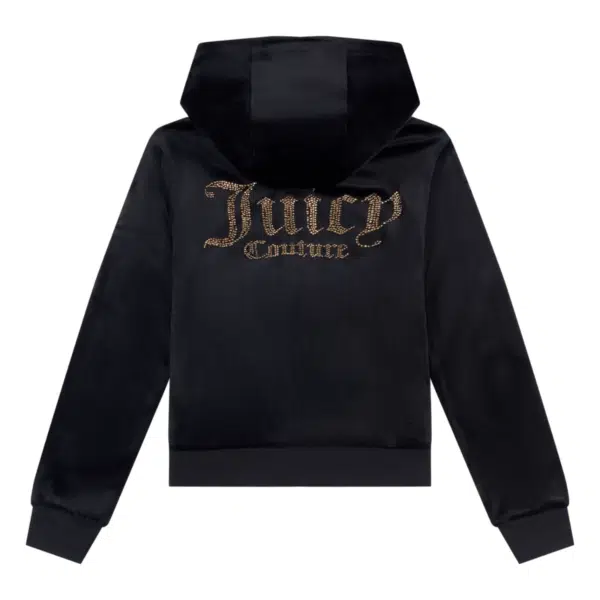 juicy couture girls black velour hoodie