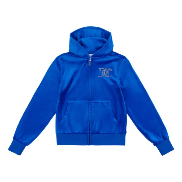 juicy couture girls blue velour hoodie