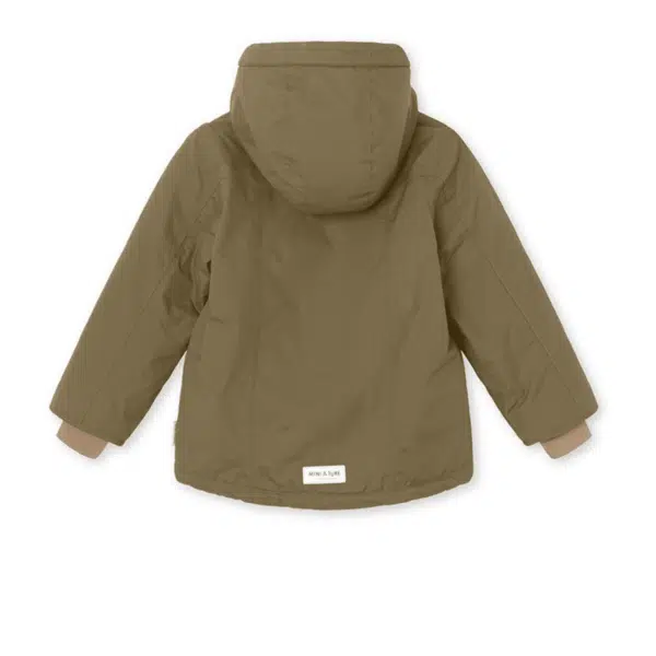 mini a ture green kids winter coat back view