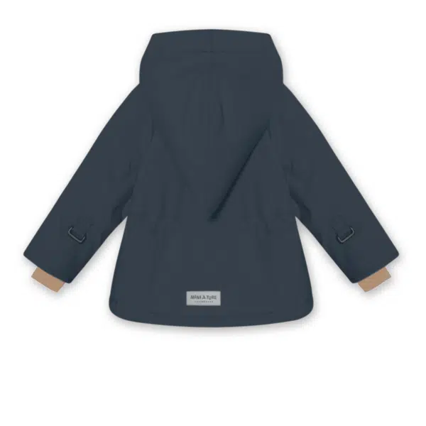 mini a ture navy kids winter coat back view