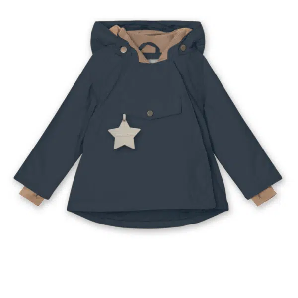 mini a ture navy kids winter coat side xip