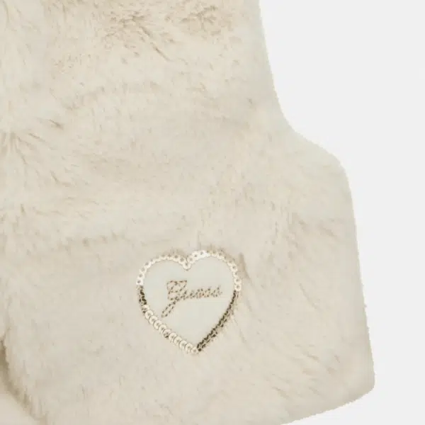 Guess girls cream furry gilet