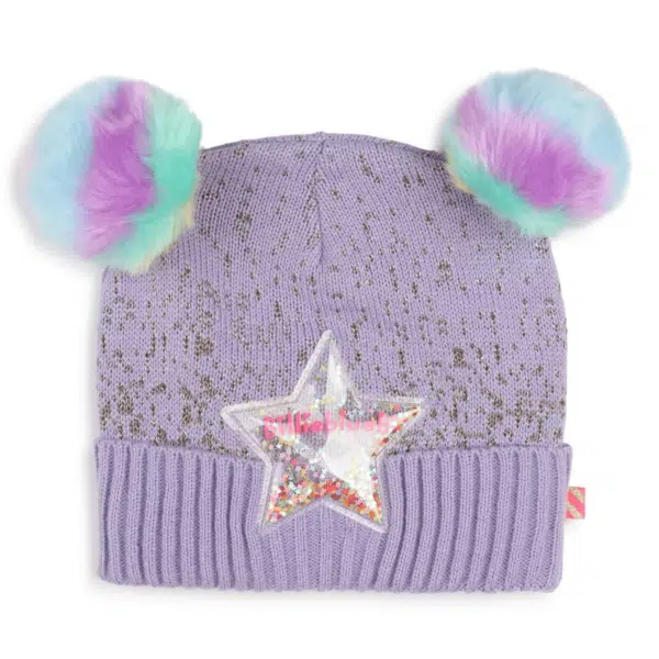 billieblush girls lilac pom pom hat