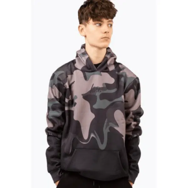 hype camo hoodie on boy model