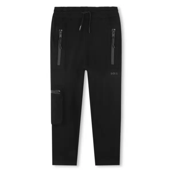 boss boys black trousers