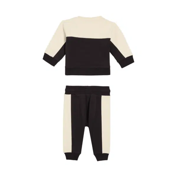 calvin klein baby toddler cream and black tracksuit