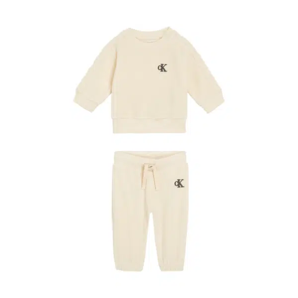 calvin klein baby toddler cream tracksuit