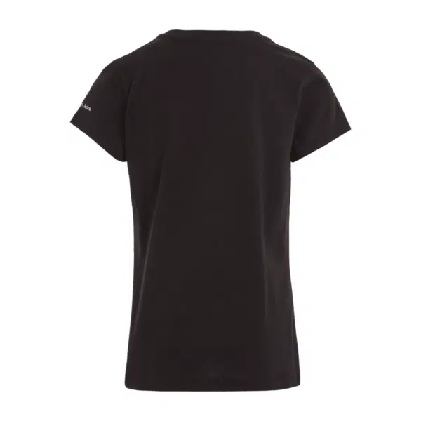 calvin klein girls black tshirt with large metallic CK logo