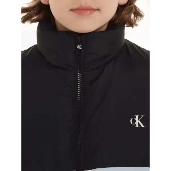 calvin klein boys block puffer close up