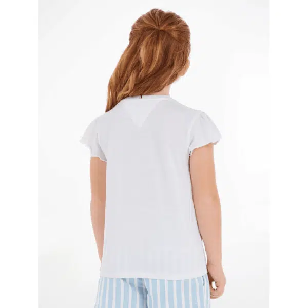 tommy hilfiger girls white tshirt on model