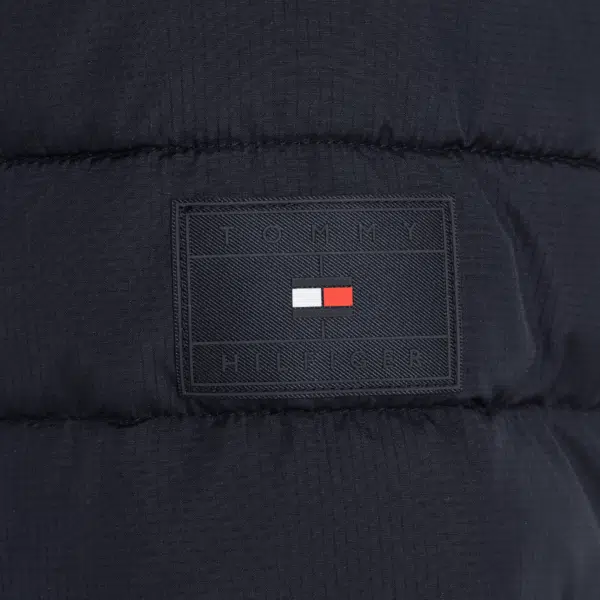 Tommy hilfiger boys new york black hooded jacket logo close up