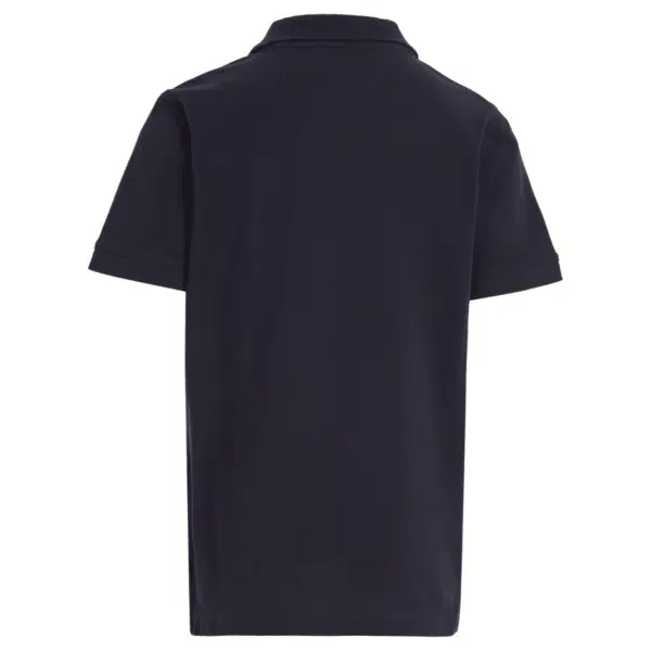 Tommy hilfiger boys black polo shirt back view white background