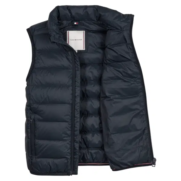 Tommy Hilfiger unisex black gilet front view