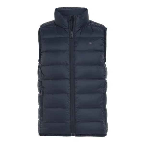 Tommy Hilfiger unisex black gilet front view