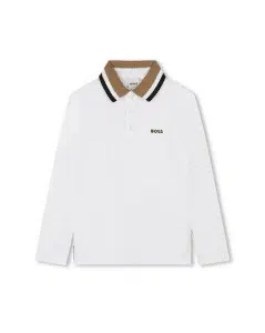 boss boys long sleeved polo shirt