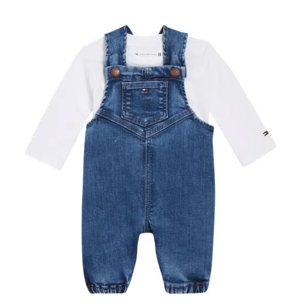 tommy hilfiger baby denim dungaree set