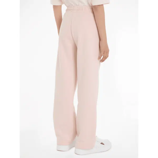 tommy hilfiger girls script wide sweatpant on model front view