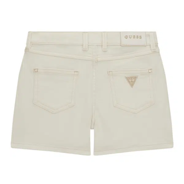 guess girls cream denim short